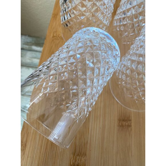 Waterford Alana Flat Tumblers 12 oz 4.5" H Set of 4 Vintage Signed - Picture 5 of 8